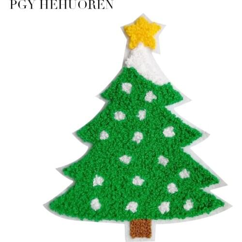 PGY Garment accessories Christmas tree sewing clothes DIY creative patch suitable for down jacket decorative denim jacket badge
