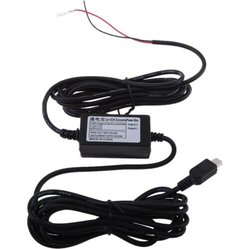 Car Dash Cam Hardwire Kits 12/24V to 5V 1.5A DCR Power Adapter Mini USB