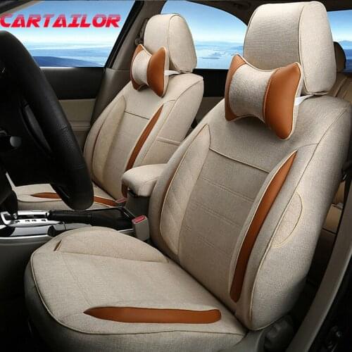 CARTAILOR Cover Seat for Audi TT Car Styling Interior Accessories Linen Car Seat Covers for Car Seats Black Cute Seat Cover Set