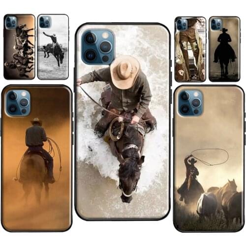Rodeo Cowboy Lasso Case For iPhone XR X XS Max SE 2020 6S 8 7 Plus Coque For iPhone 12 mini 11 Pro Max