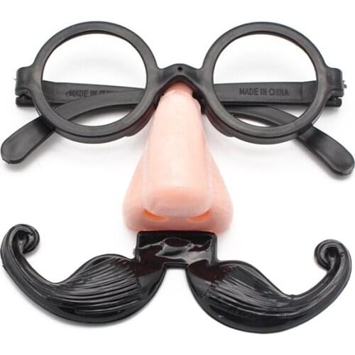 Fake Nose Mustache Clown Fancy Dress up Costume Props Fun Party Favor Glasses Mask