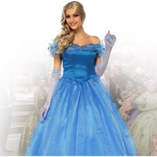 Cinderella Blue Dress Stage Performance Costume Halloween Cosplay Costume Cosplay Fancy Dress