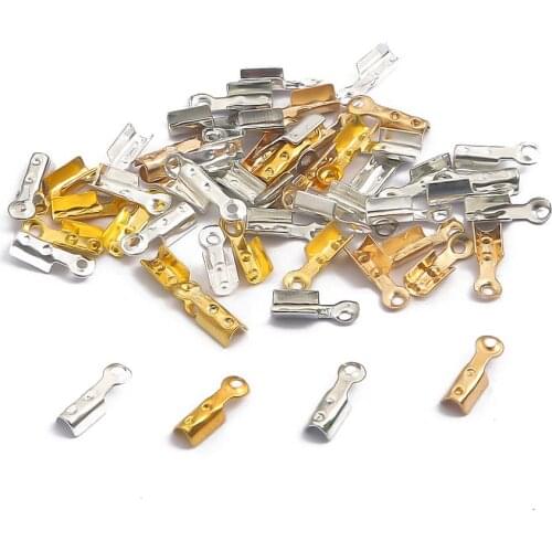 Hot 50-500pcs/lot 8x3mm Iron Rope Buckle DIY Bracelet Necklace Jewelry Accessories Suitable for 2mm Rope Chain