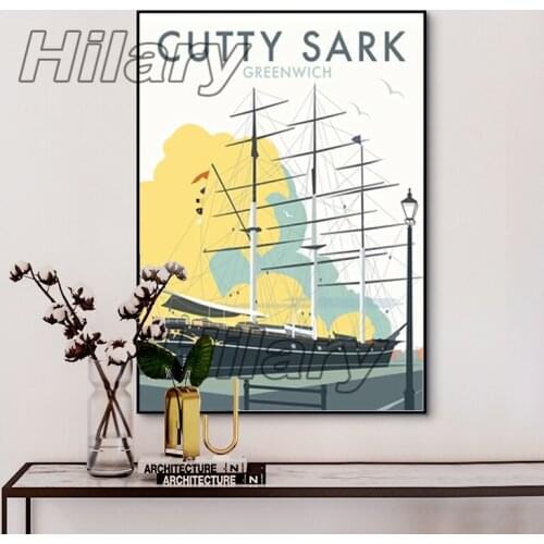 Still Life Painting Sailing Large Cargo Ship Hd Print Painting Poster Home Living Room and Bedroom Custom Wall Art Decoration