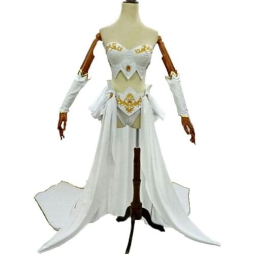 LOL Frostqueen Janna Cosplay Costume Halloween Uniform Full Set Custom-made