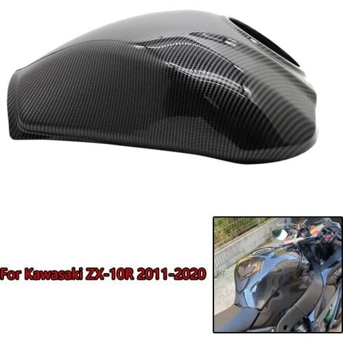 For Kawasaki ZX-10R ZX10R Fuel Gas Tank cap Cover Front Cover Panel Fairing Carbon Fiber color ABS Tank plastic2011-2020