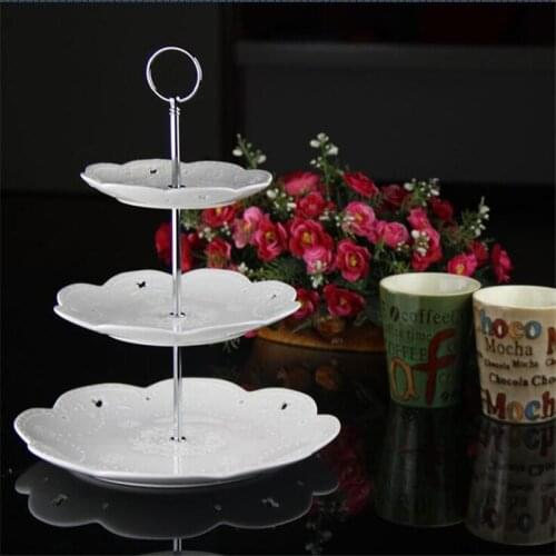 Multi-Style Cake Holder Hot 2/ 3 /4 Tier Cake Plate Stand Handle Fitting Metal Wedding Party Without The Plate Home Decor Tools