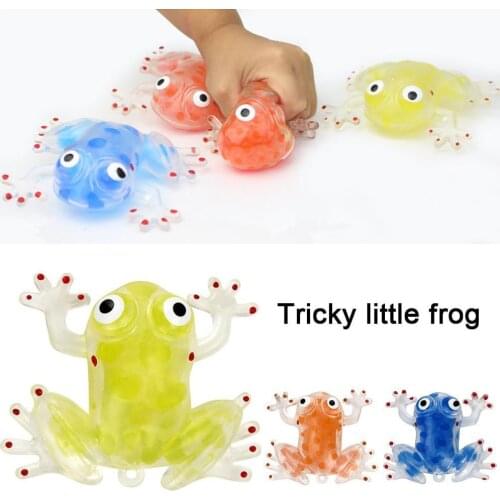 TPR Soft Sticky Frog Model Squeeze Stress Relief Toy Prank Tricky Props