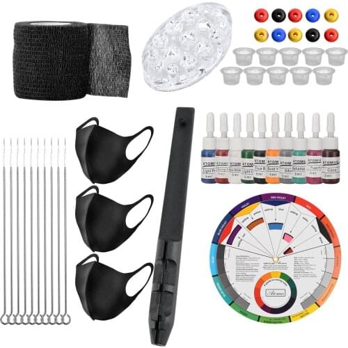 Hand Poke Tattoo Kit Bandage Needles Ink Tattoo Grommet DIY Tattoo Supply
