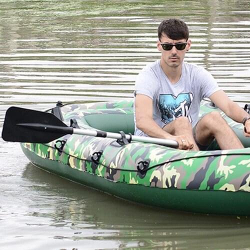 2-3 Person Inflatable Boat Raft Kayak With Air Pump Rope Paddle Thickening PVC Fishing Boat With Oars