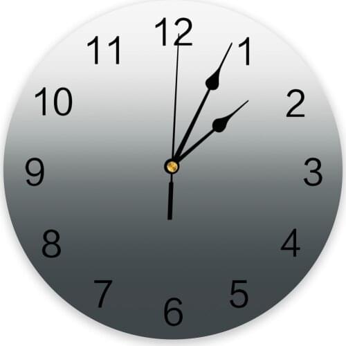 Gray Gradient 3D Wall Clock Modern Design Living Room Decoration Kitchen Clock Art Wall Watch Home Decor