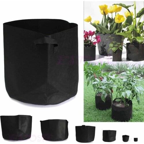 Hot New Convenient Fabric Pots Plant Pouch Round Aeration Pot Container Vegetable Grow Bags TYA XH8Z JU25