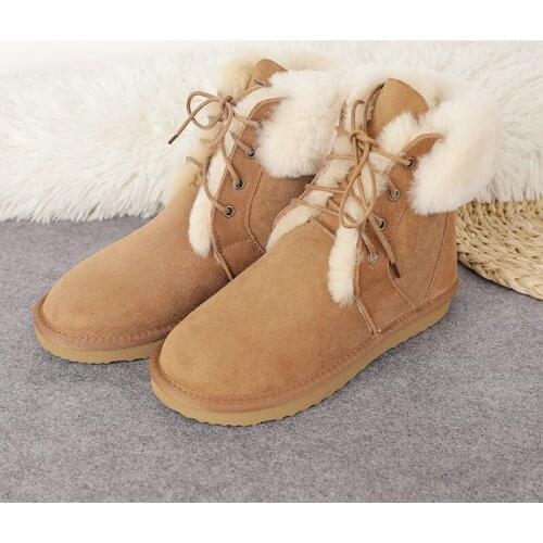 Stunning New 2020 Real Sheepskin Womens Winter Classic Woman Snow Boots Genuine Sheepskin Women Boots Women Shoes
