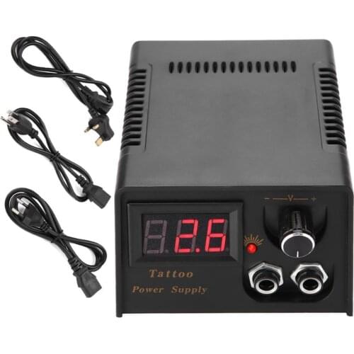 Professional Digital LCD Tattoo Power Supply High Quality For Makeup Tattoo Machine Pen Gun Hot Sale Free Shipping Black