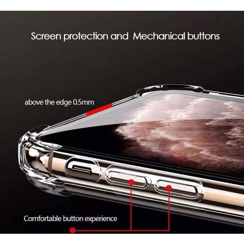 Luxury Shockproof Silicone Phone Case For iPhone 7 8 6 6S Plus 7 Plus 8 Plus XS Max XR 11 Case Transparent Protection Back Cover