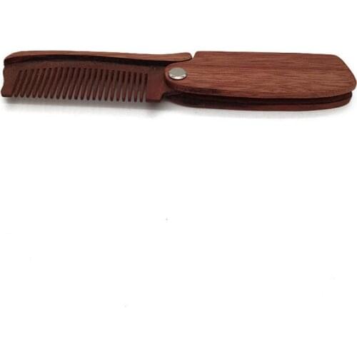 Wholesale Portable Folding Armor Wood Comb Pocket Combs Good Styling Tool Creative Gift
