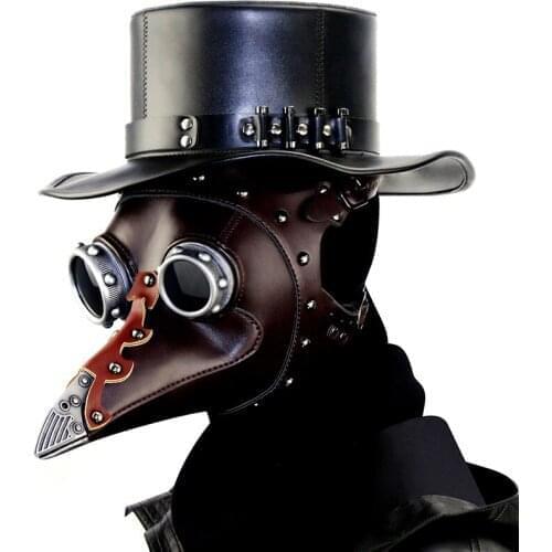 Retro Steampunk Style Halloween Cosplay Accessories 2021 New Middle Ages Black Friday Terror Plague Hell Doctor Crow Beak Mask