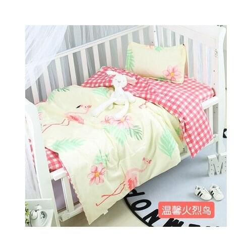 With filling! Flamingo Bed warm Safe for Newborn Toddler Bedding Sets Unpick And Wash,Duvet/Sheet/Pillow