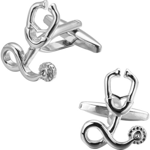The high-end mens shirts Cufflinks brand jewelry stethoscope cufflinks, senior doctor special props French shirt accessories