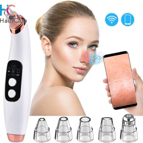WiFi Camera Visual Blackhead Remover Nose Cleaner Pore Acne Pimple Removal Vacuum Suction Facial Diamond Peeling Beauty Tools