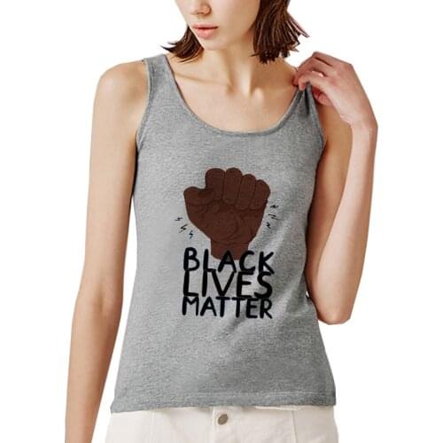 Women Harajuku Sexy Tank Tops I CAN'T BREATHE Camiseta Vest T-Shirt Summer Casual Harajuku Loose Sleeveless Black Lives Matter