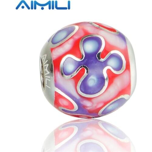 Wholesale Charms 925-Sterling-Silver Charm Famous Design Jewelry For Women Fits For Bracelet AMLD012H10