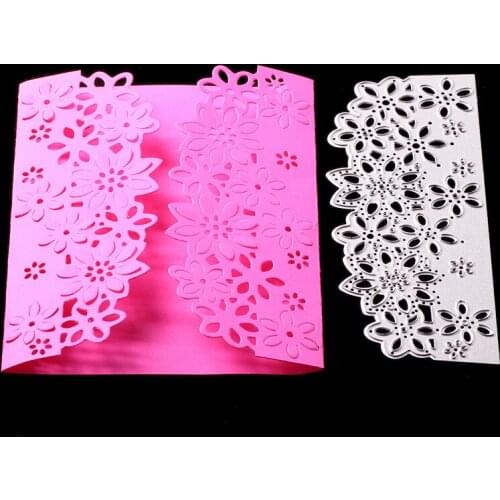 1pc Flower Frame Greeting Card Metal Cutting Dies Scrapbooking Embossing Die Cuts Stencils DIY Decorative Cards Making Crafts
