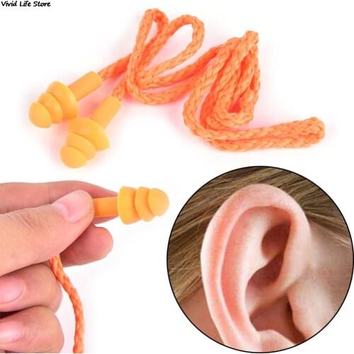 1pc Swim Noise Reduction Earplugs with Line Anti-Snoring Noise Earplugs Bring Good Sleep for Men and Women