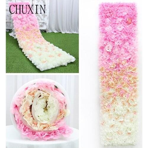 200*50cm Flower Wall Wedding background Easy to install Artificial Flower Wedding Banquet Decoration DIY Design Customized