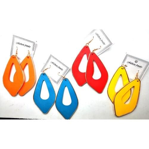 2020 Colorful Metal Hoop Earrings