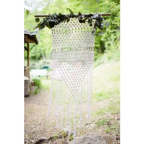 60cm x 150cm Wedding arch/ Bohemian macrame wedding arch/ Wedding backdrop / large macrame wall hanging