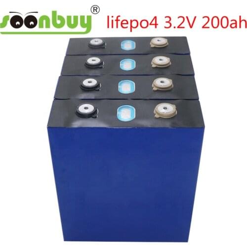 4PCS Lifepo4 3.2v200ah new lifepo4 rechargeable battery 3.2v200ah battery, suitable for 12v200ah solar EU US TAX FREE