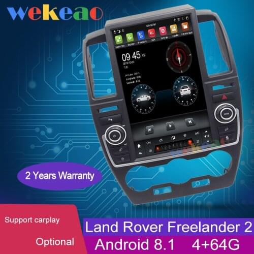 Wekeao 13.6" Vertical Screen Tesla Style 1 Din Android 8.1 Auto Radio For Land Rover Freelander 2 Car Dvd Player GPS Carplay 4G