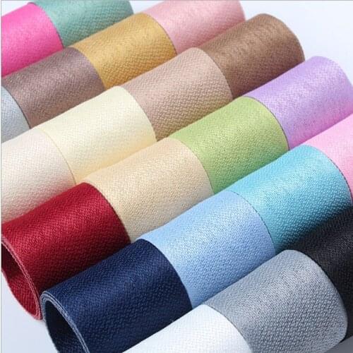 Color Double-sided Cotton Linen Ribbon High Quality DIY Handmade Cloth 3/8" 5/8" 1" 25 40 MM 1" 1-1/2 Inch
