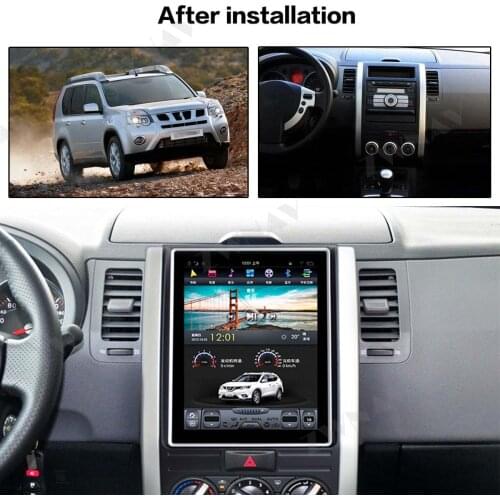 For NISSAN X-TRAIL Qashqai Rogue 2007+ Car multimedia player Stereo Tesla Screen Android PX6 Radio Audio GPS Nav Head unit BT