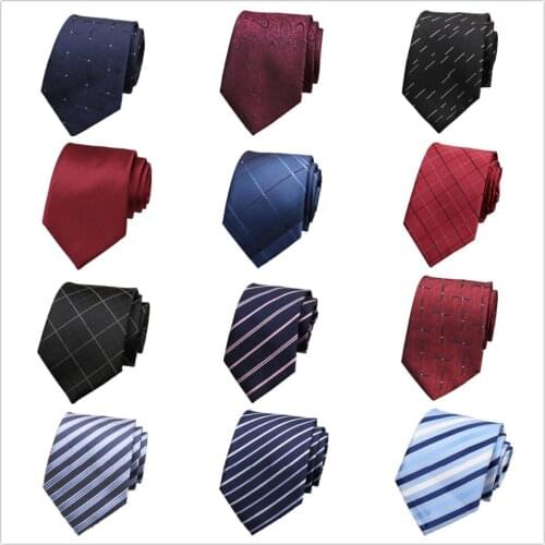 HOOYI Mens Fashion Stripe Neck Tie for Men Plaid Business Neckties Wedding Ties Party Christmas Solid Gift 8cm