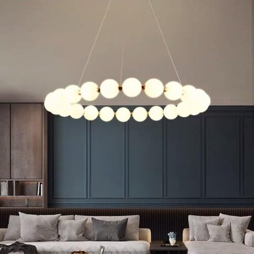 Nordic pearl series lamps and lanterns modern personality living room decoration LED chandelier creative bar counter bedroom din