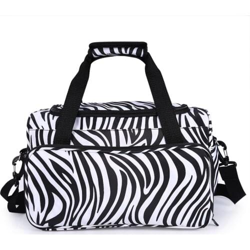 Stripe Handbag Hairdressing Tools Bag Portable Scissors Comb Holder Bag Hairstyling Case Beauty Salon Multi-Function Makeup Bag