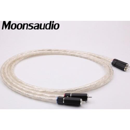 Liton 6N Silver Plated Audio Interconnect Cable with Silver Plated RCA Plug for Tube Amplifier Mixer