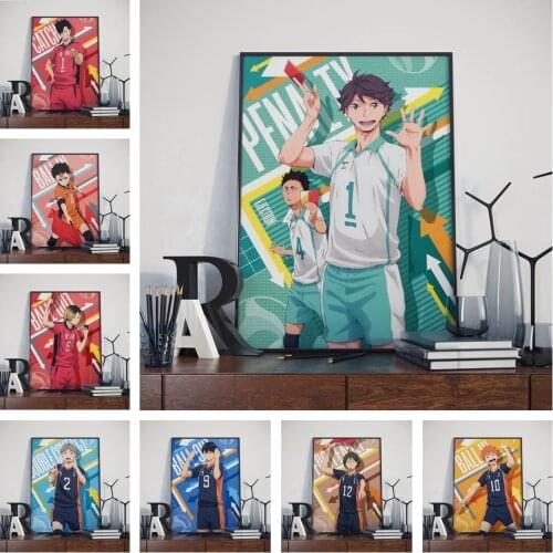 Anime High School Volleyball Haikyuu Manga Canvas Painting Kwaliteit Poster Wall Art Picture Living Wall Art Home Decor Cuadros
