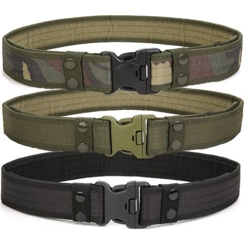 2021 New Army Style Combat Belts Quick Release Tactical Belt Fashion Men Canvas Waistband Outdoor Hunting 120cm Male Waist Belt