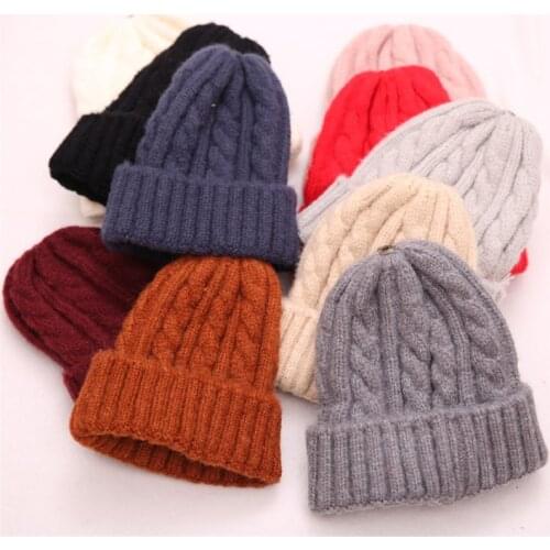 Twist Han Edition Fashion Wool Knitted Hat With Thick Warm Earmuffs Adult Outdoor Travel Set Of Head Cap