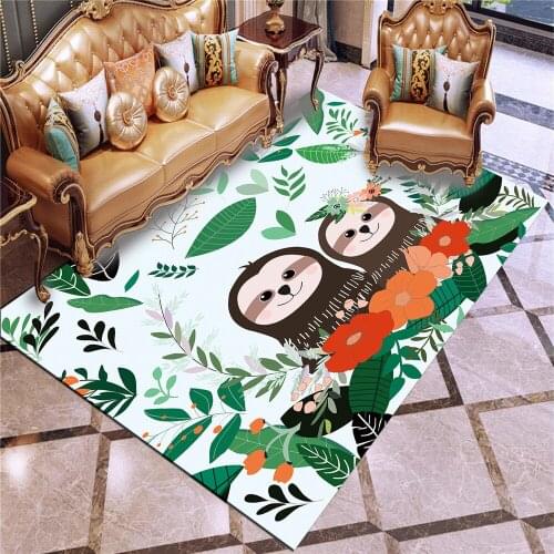 Cute Cute Tree Lazy Bear Print Short Plush Home Decoration Bedroom Room Location Bathroom Non Slip Mat Easy To Take Care Of