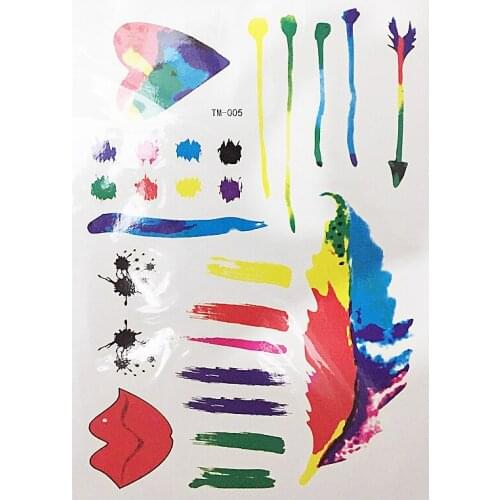 Love-shaped graffiti tattoos waterproof disposable Inks Painted Temporary Tattoo For Body Art