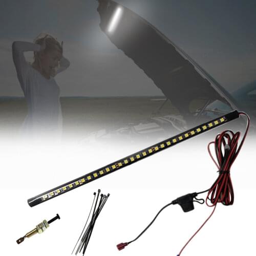 Universal 36CM White Under Hood LED Light Kit with Automatic on/off Waterproof Car LED Lights Automatic Switch Ties LED Strips