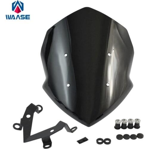 Waase For Kawasaki Z125 Z 125 2019 2020 Windscreen Windshield Shield Screen with Bracket