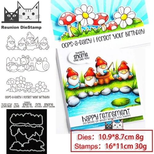 Reunion Fishing Old Man Metal Cutting Dies and Stamps Stencil for DIY Scrapbooking Photo Album Embossing Decorative Paper Card