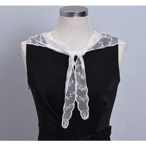 Embroidery Fake Collar Various Style False Collar Summer Transparent Faux Collar Necklace Dress Shirt Collar Shawl
