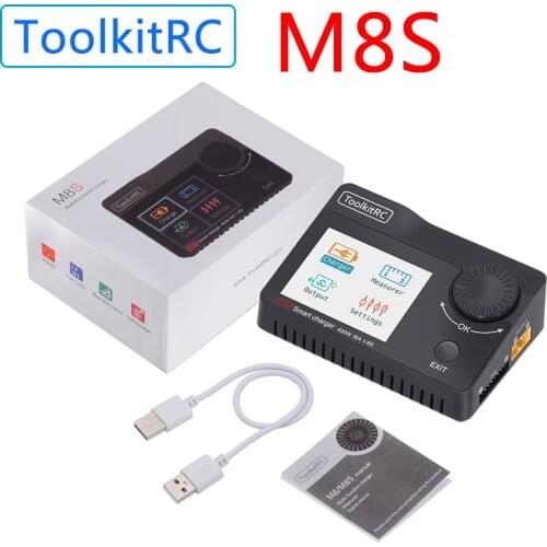 Toolkitrc M8S M8 Battery Multifunction Charger Discharger Color Screen 300w 15A 400W 18A for 1-8S Lipo LiHV Life Lion NiMh Pb