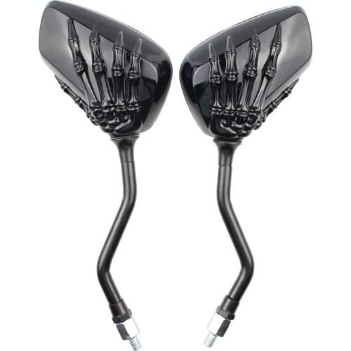2Pcs Universal Motorcycle refitting rear view Skeleton Hand ghost claw mirror electric car reversing mirror For Honda For Suzuki